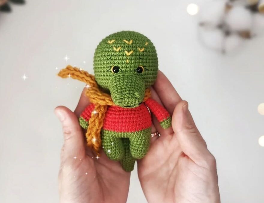Lindo patrón de cocodrilo amigurumi