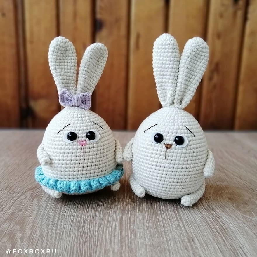 Dulce conejito de Pascua amigurumi sweet-easter-bunny