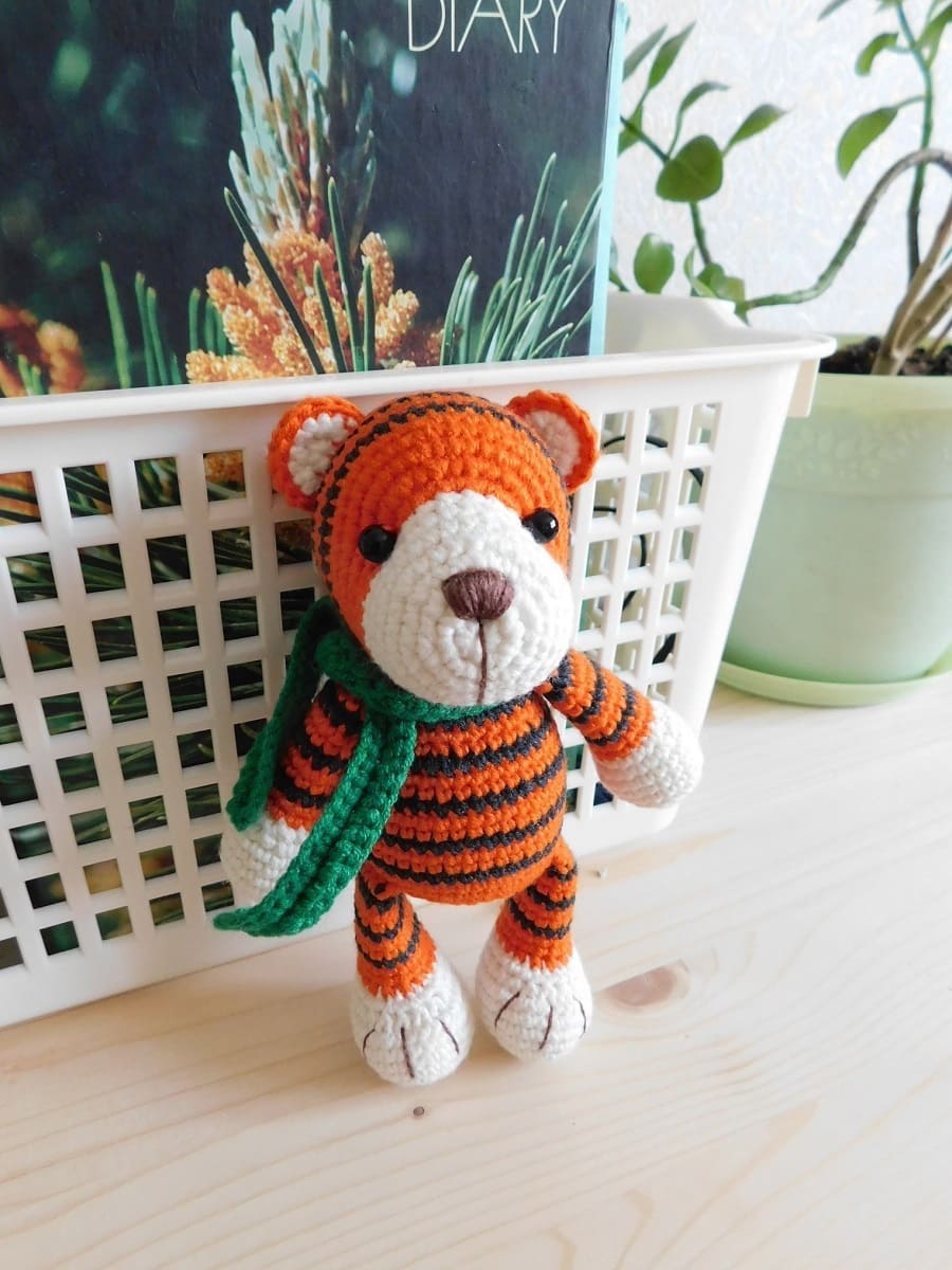 Patrón libre de tigre de ganchillo tiger-amigurumi