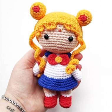 Marinero de la luna Amigurumi Muñeca PDF Patrón Gratis Sailor-Moon-Crochet-Doll-Amigurumi-Free-PDF-Pattern-1-380x380