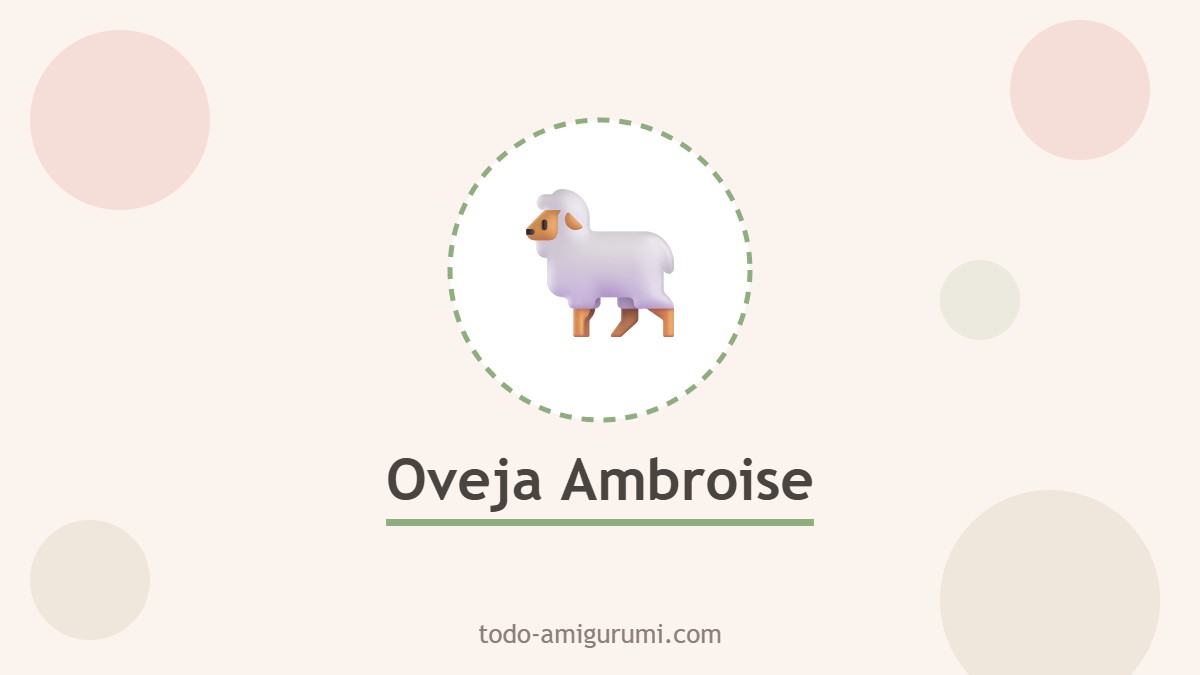 Oveja amigurumi Ambroise tejida a crochet
