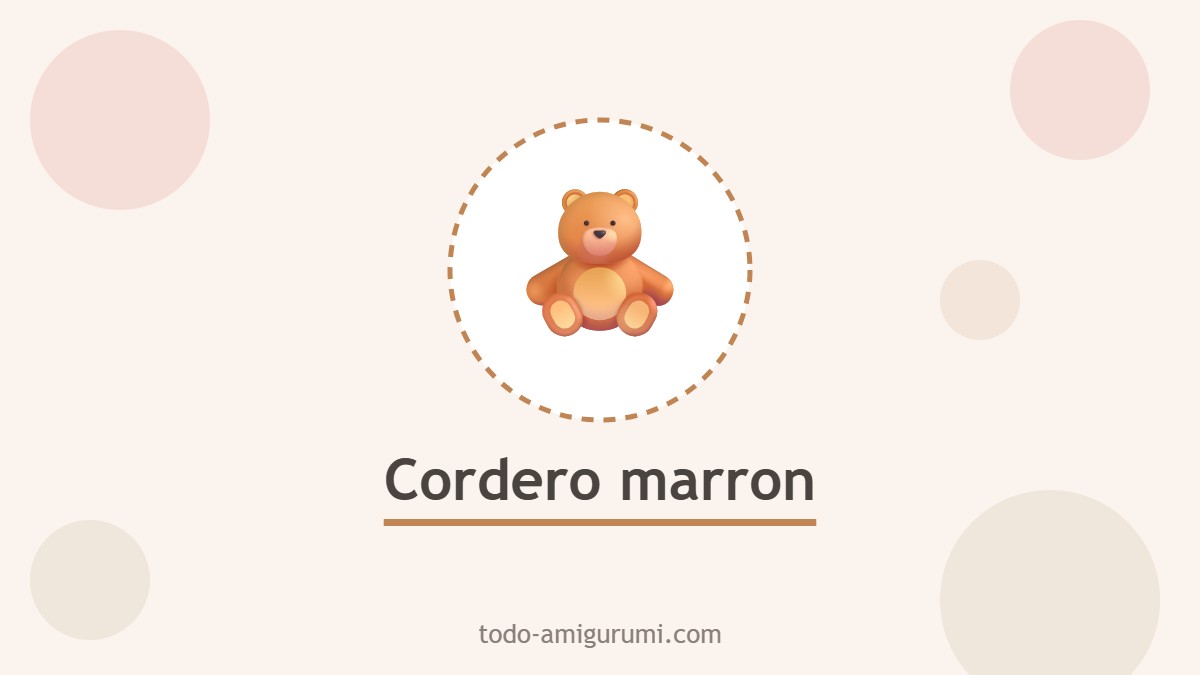 Cordero marron amigurumi tejido a crochet