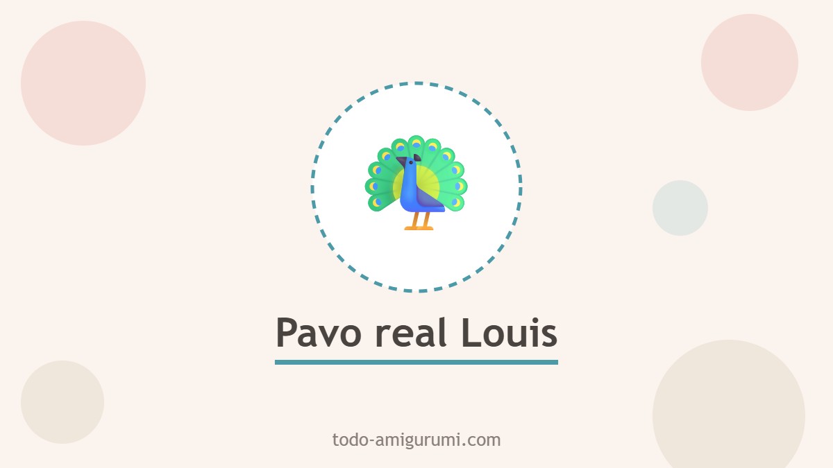 Pavo real Louis amigurumi tejido a ganchillo