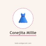 Conejita Millie amigurumi vestida tejida a ganchillo