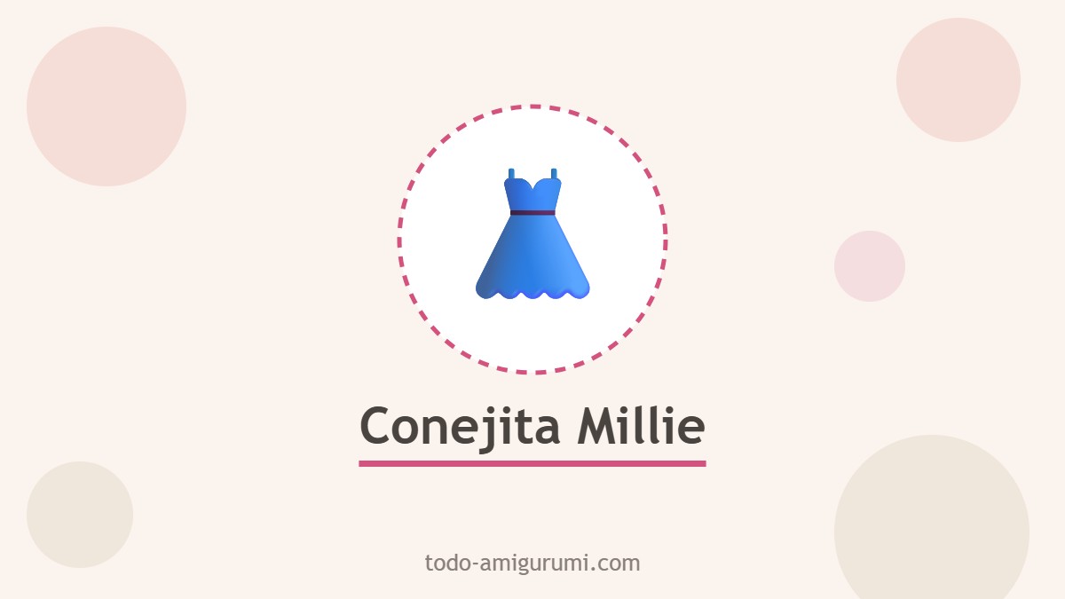Conejita Millie amigurumi vestida tejida a ganchillo
