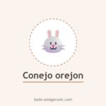 Conejo de orejas grandes amigurumi tipo peluche