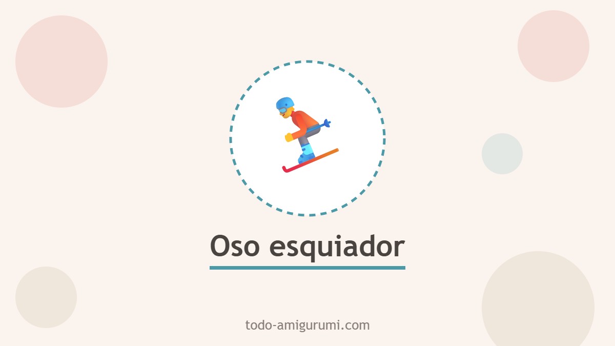 Oso esquiador amigurumi con ropa de invierno