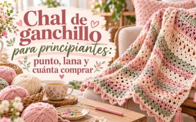 Chal de ganchillo para principiantes: punto, lana y cuánta comprar