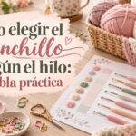 Cómo elegir el ganchillo según el hilo: tabla práctica Cómo elegir el ganchillo según el hilo tabla práctica